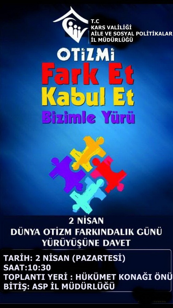 2 Nisan Otizm Farkındalık Yürüyüşü