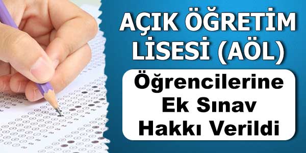 Açık Öğretim Lisesi Öğrencilerine ek sınav duyurusu