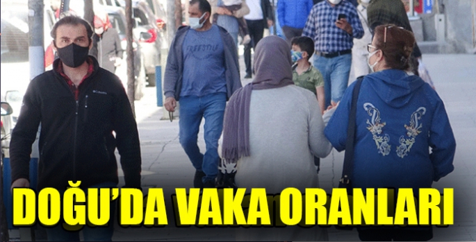 Doğu’da vaka oranları