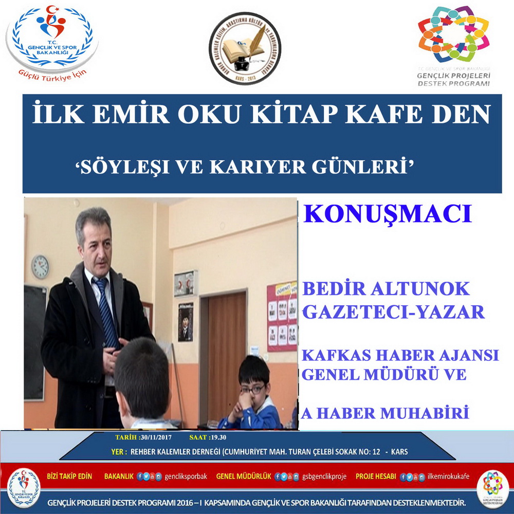 Gazeteci Bedir Altunok Kariyer Günlerinde gençlerle buluştu