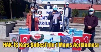 HAK-İŞ Kars Şubesi’nin 1 Mayıs Açıklaması