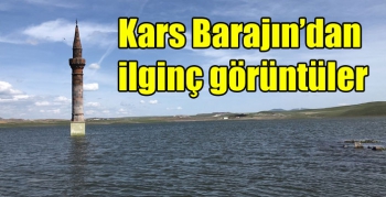 Kars Barajın’dan ilginç görüntüler