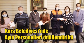 Kars Belediyesi’nde Ayın Personelleri ödüllendirildi