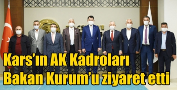 Kars’ın AK Kadroları Bakan Kurum’u ziyaret etti