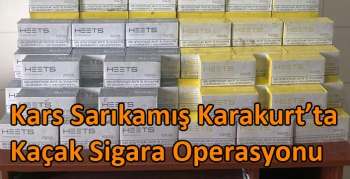 Kars Sarıkamış Karakurt’ta Kaçak Sigara Operasyonu