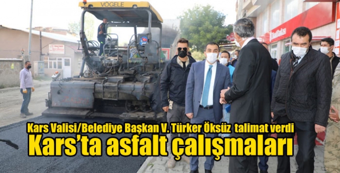 Kars’ta asfalt çalışmaları