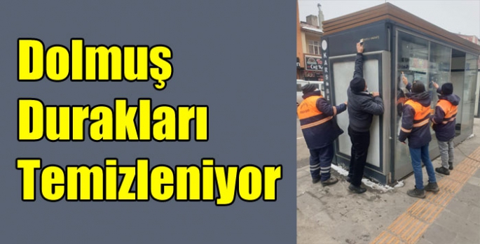 Kars’ta Dolmuş Durakları Temizleniyor