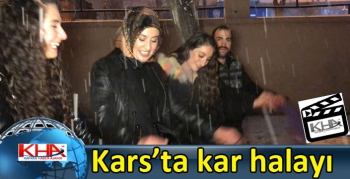 Kars’ta kar halayı