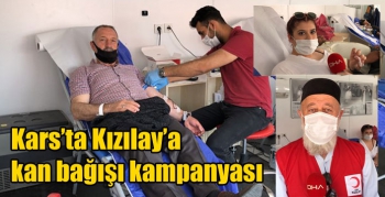 Kars’ta Kızılay’a kan bağışı kampanyası