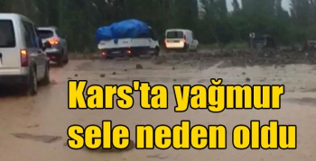 Kars'ta yağmur sele neden oldu