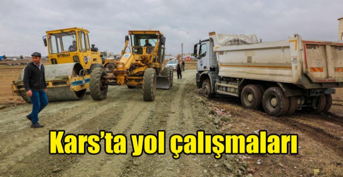 Kars’ta yol çalışmaları