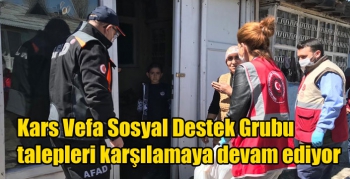 Kars Vefa Sosyal Destek Grubu talepleri karşılamaya devam ediyor