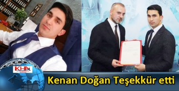 Kenan Doğan Teşekkür etti