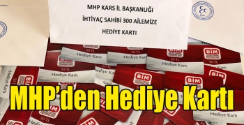 MHP Kars İl Başkanlığından İhtiyaç Sahibi 300 Aileye “Hediye Kartı”