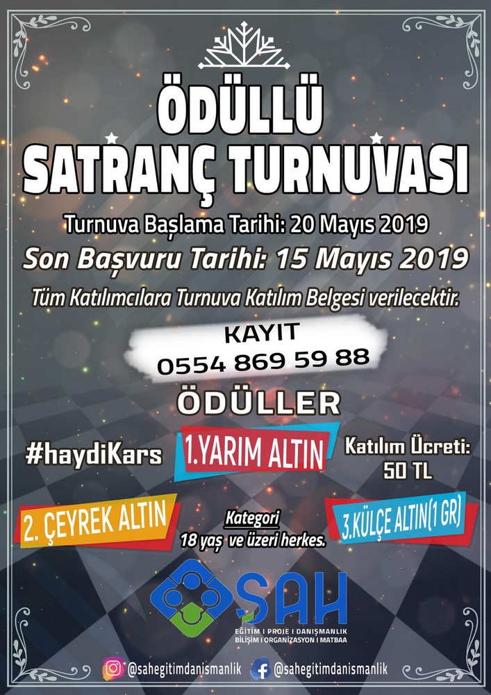 ŞAH’dan Ödüllü Satranç Turnuvası