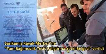 Sarıkamış Kayak Merkezi’ne “Tam Bağımsızlık Tesis Çalıştırma Yetki Belgesi” verildi