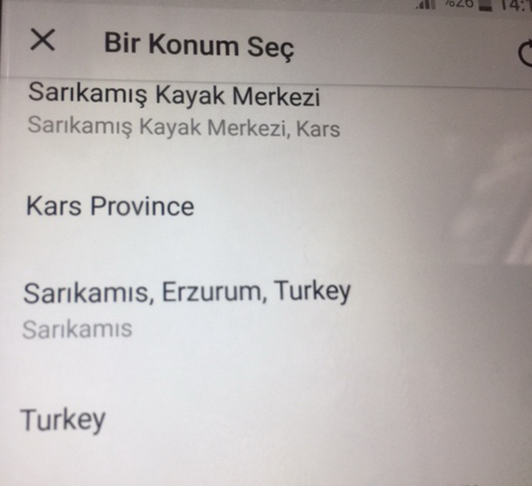 Sarıkamış’tan Konum Paylaşıyorsunuz Erzurum Çıkıyor!