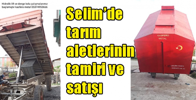 Selim’de tarım aletlerinin tamiri ve satışı