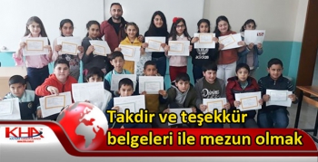 Takdir ve teşekkür belgeleri ile mezun olmak