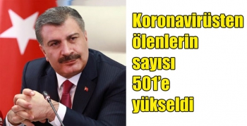 Türkiye’de Koronavirüsten ölenlerin sayısı 501’e yükseldi