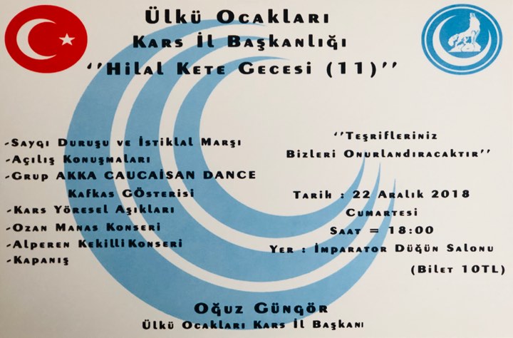 Ülkü Ocaklarının Geleneksel Hilal Kete Gecesi