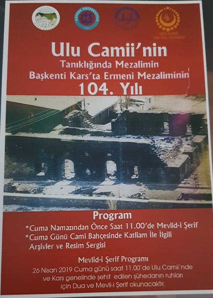 Ulu Camii’nin Tanıklığında Mezalimin Başkenti Kars’ta Ermeni Mezaliminin 104. Yılı