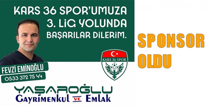 Yaşaroğlu Emlak Karsspor’a sponsor oldu