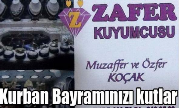 Zafer Kuyumcusu, Kurban Bayramınızı kutlar